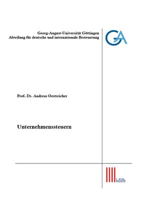 cover image of Unternehmenssteuern